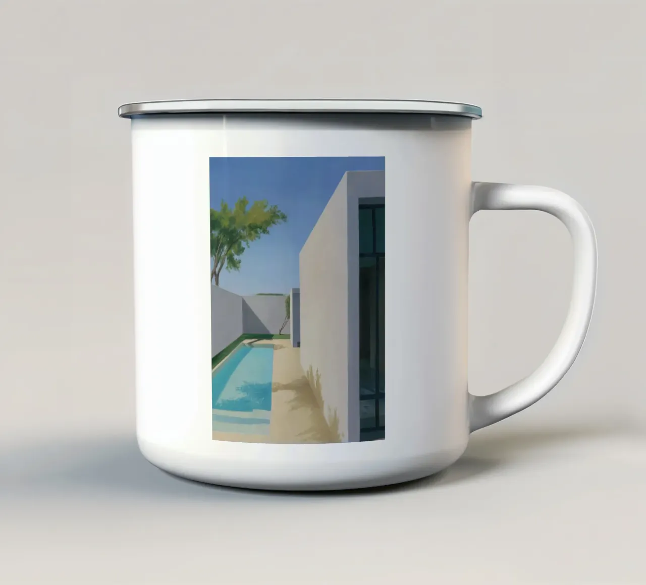 Azzurro Parete Immobile tazza in smalto da Infinite Chroma