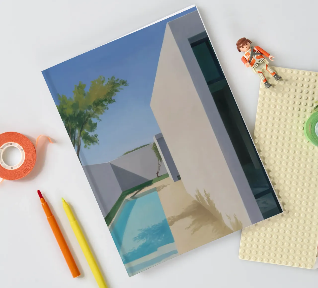Azure Wall Stillness notebook by Infinite Chroma