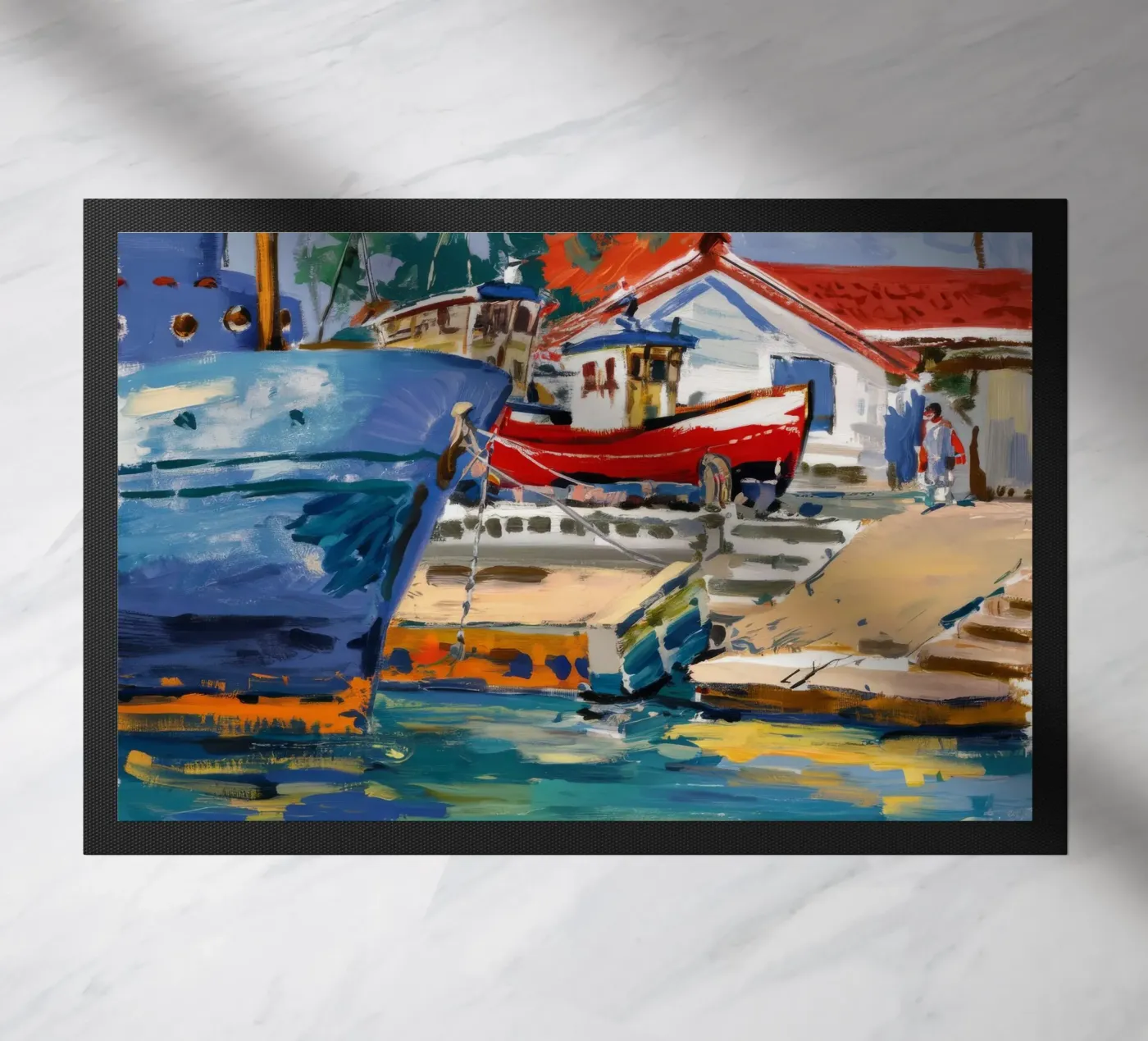 Maritime Color Splash Fußmatte von Celestial Harmony