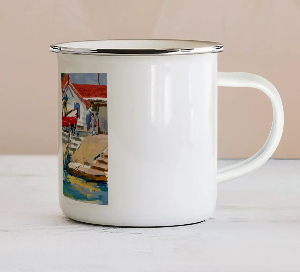 Sprazzi di colore marittimo tazza in smalto da Celestial Harmony