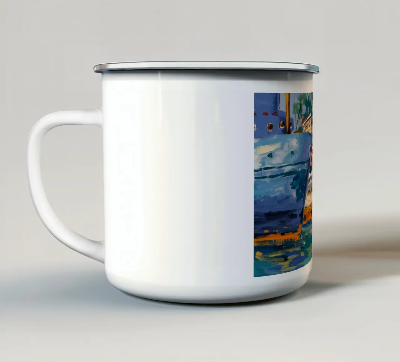 Sprazzi di colore marittimo tazza in smalto da Celestial Harmony