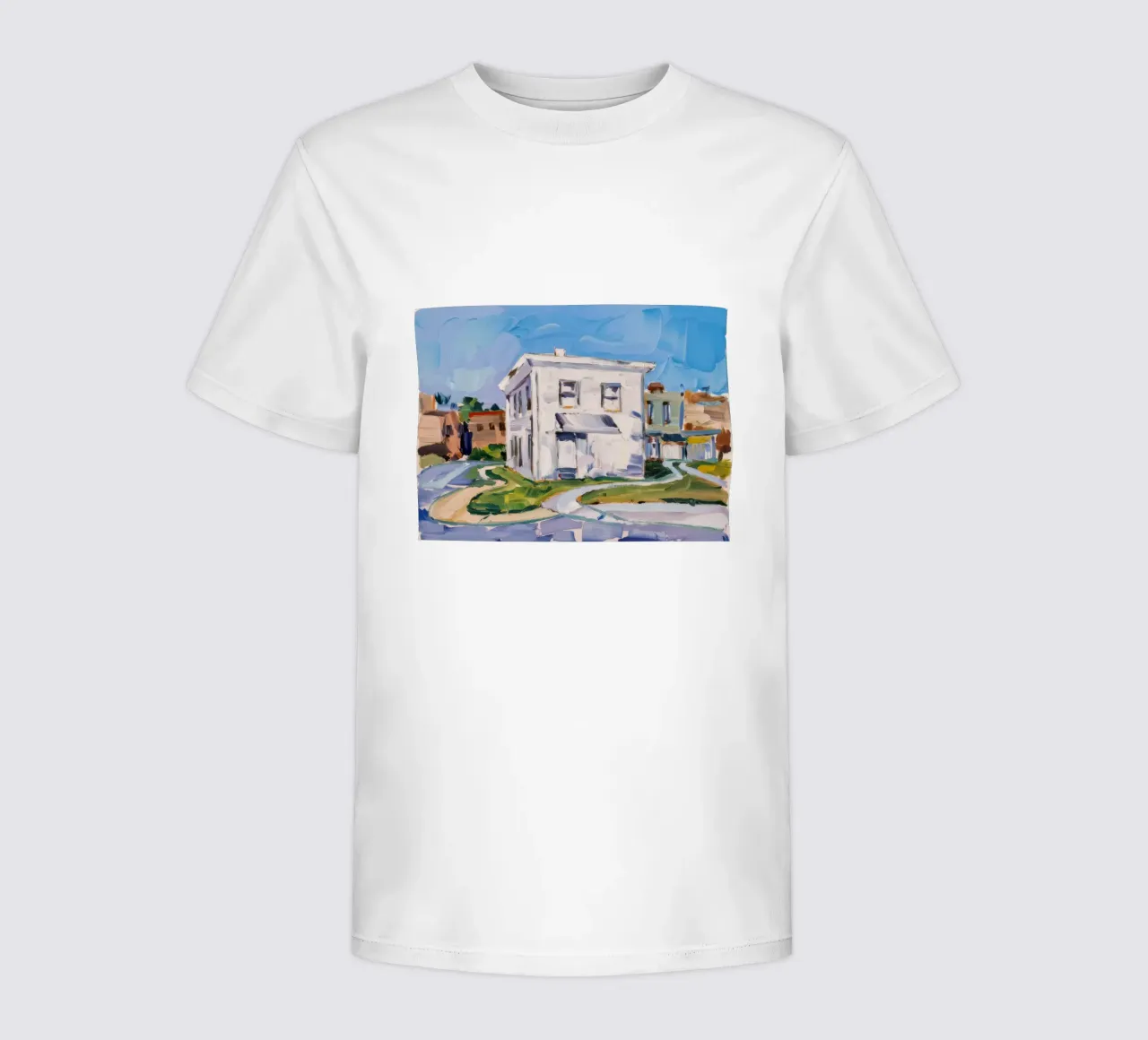 Incrocio di edifici bianchi t-shirt bambini da Silk Palette