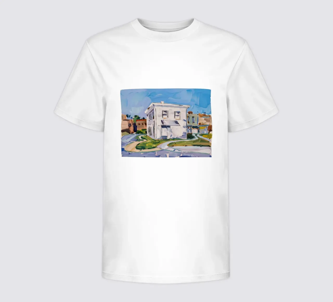 Incrocio di edifici bianchi t-shirt bambini da Silk Palette