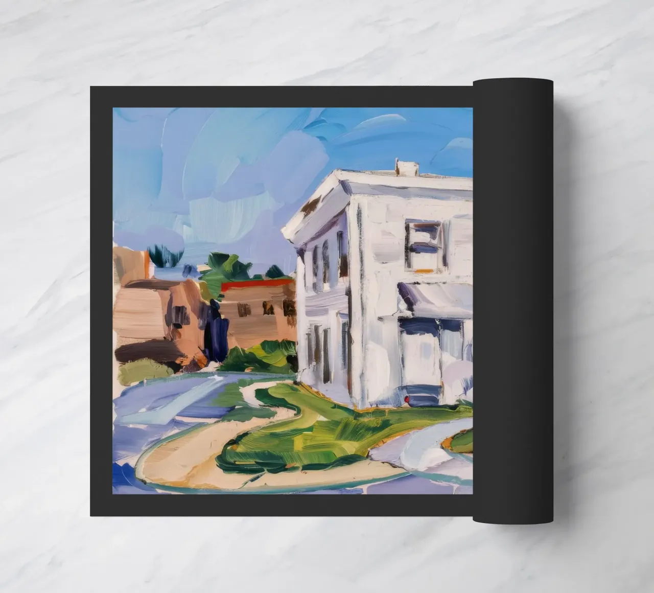 Incrocio di edifici bianchi zerbino da Silk Palette