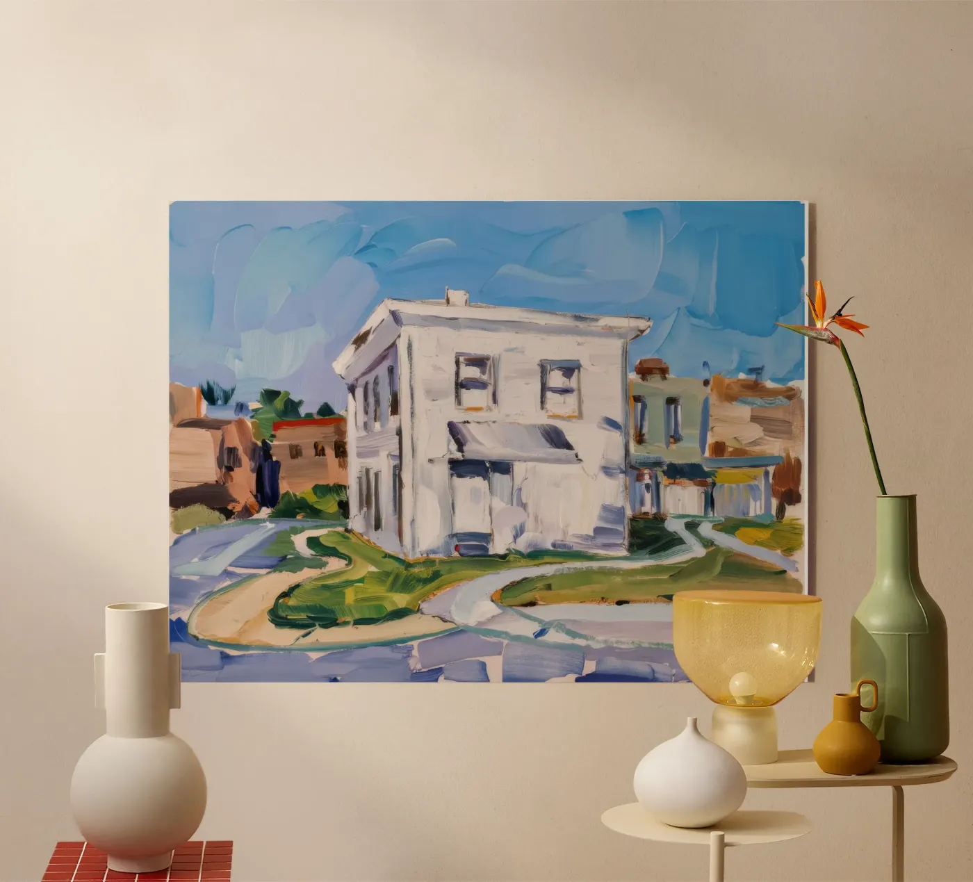 Incrocio di edifici bianchi plexiglass da Silk Palette