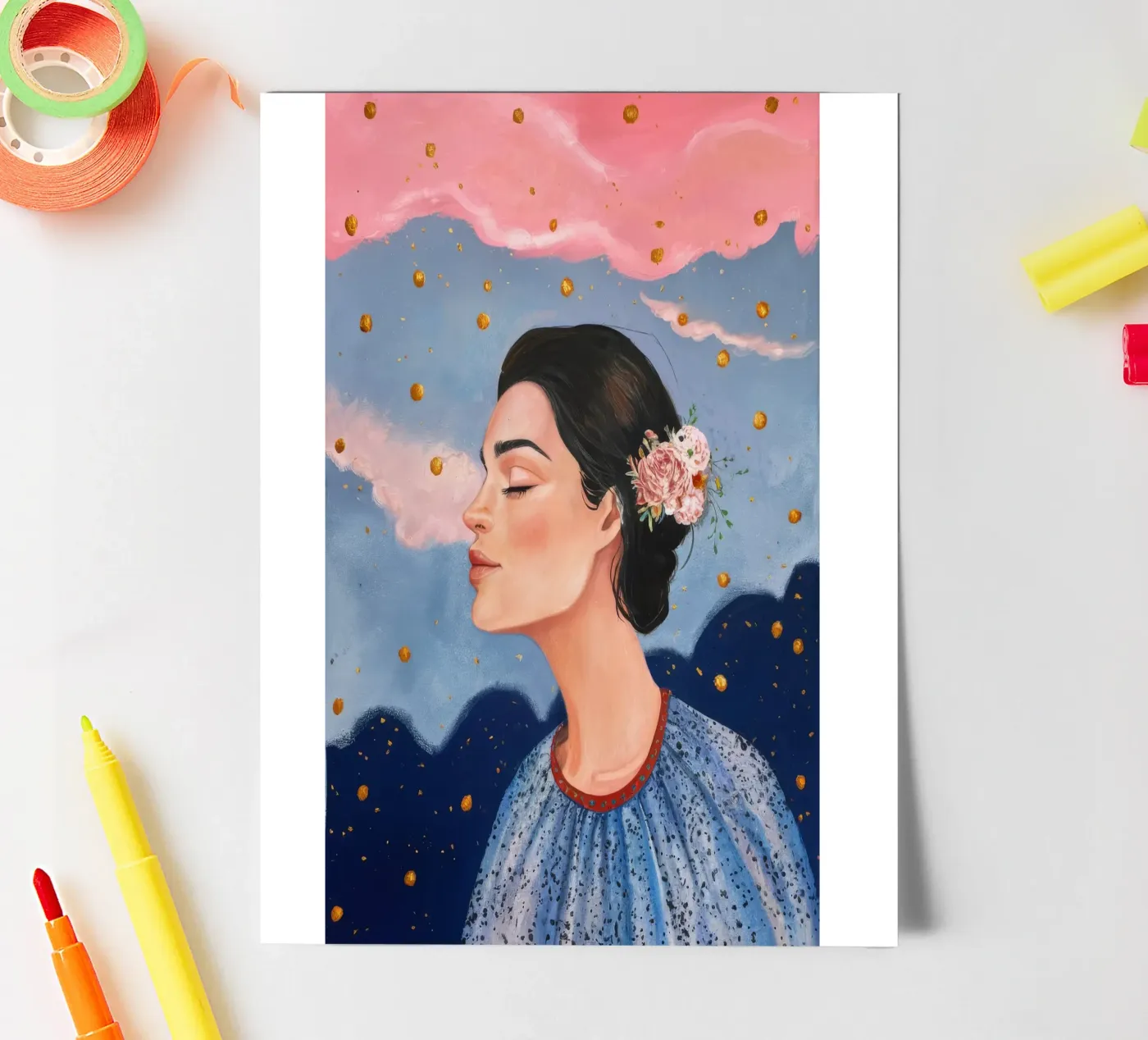 Celestial Dot Profile sticker sheet by Vivid Reverie