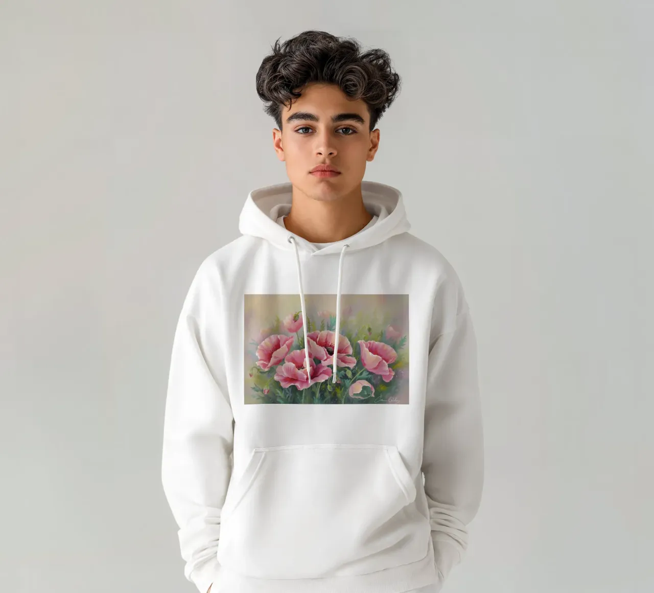 Papavero di velluto in fiore felpa con cappuccio da Dream Spectrum