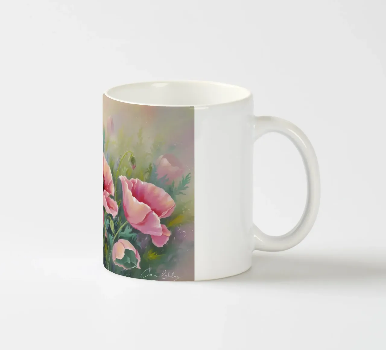 Papavero di velluto in fiore tazza in ceramica da Dream Spectrum