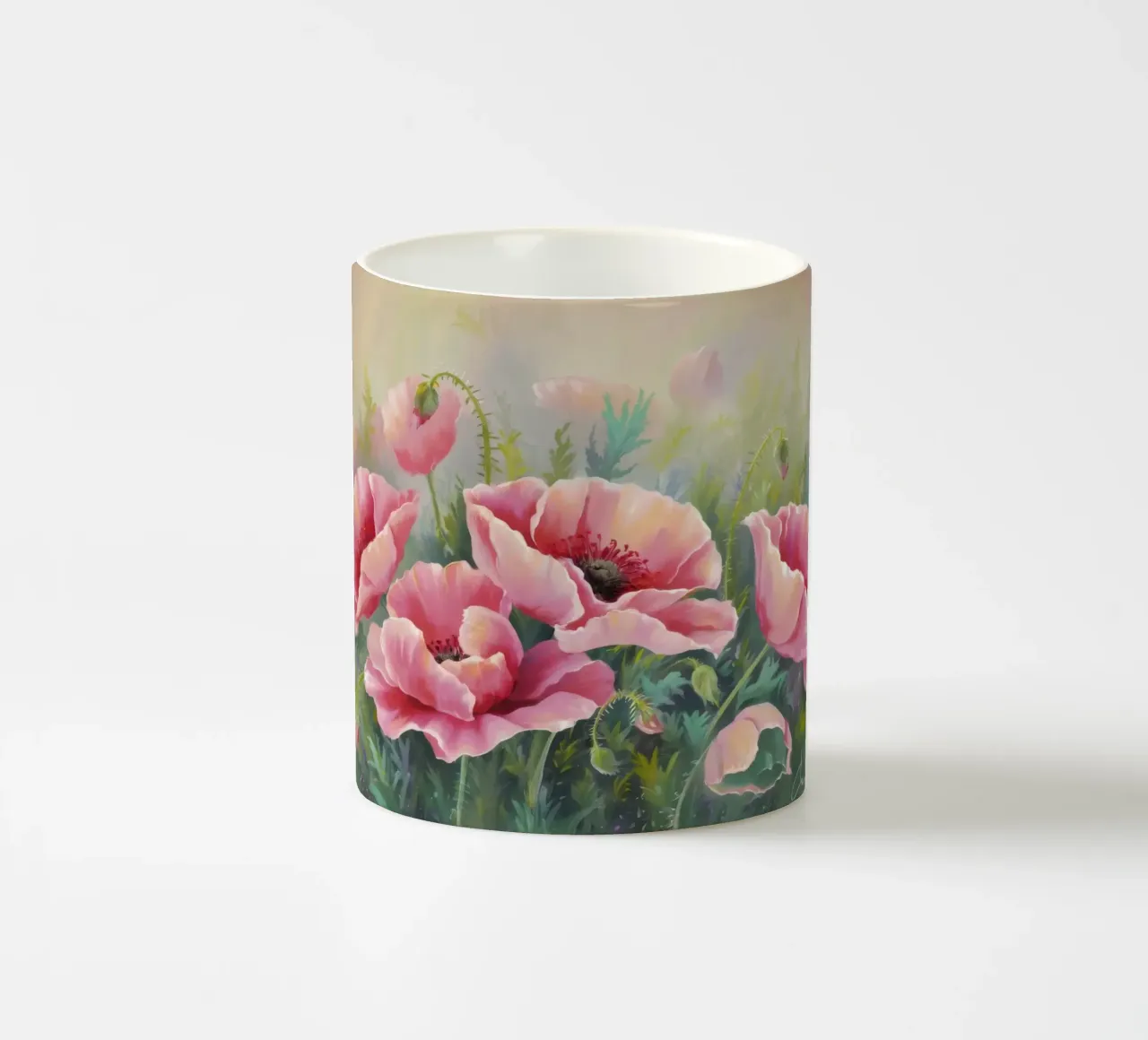 Papavero di velluto in fiore tazza in ceramica da Dream Spectrum