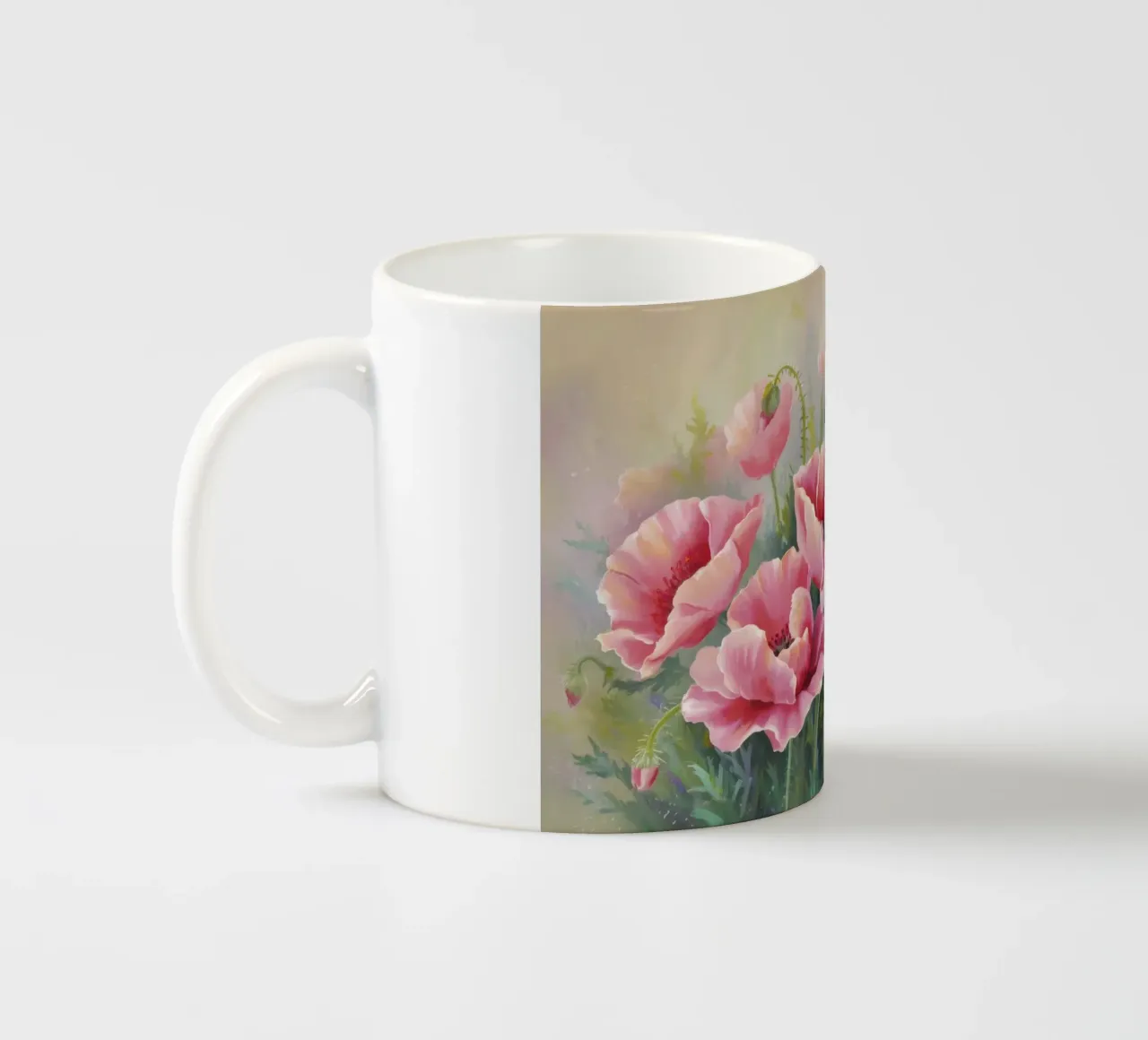 Papavero di velluto in fiore tazza in ceramica da Dream Spectrum