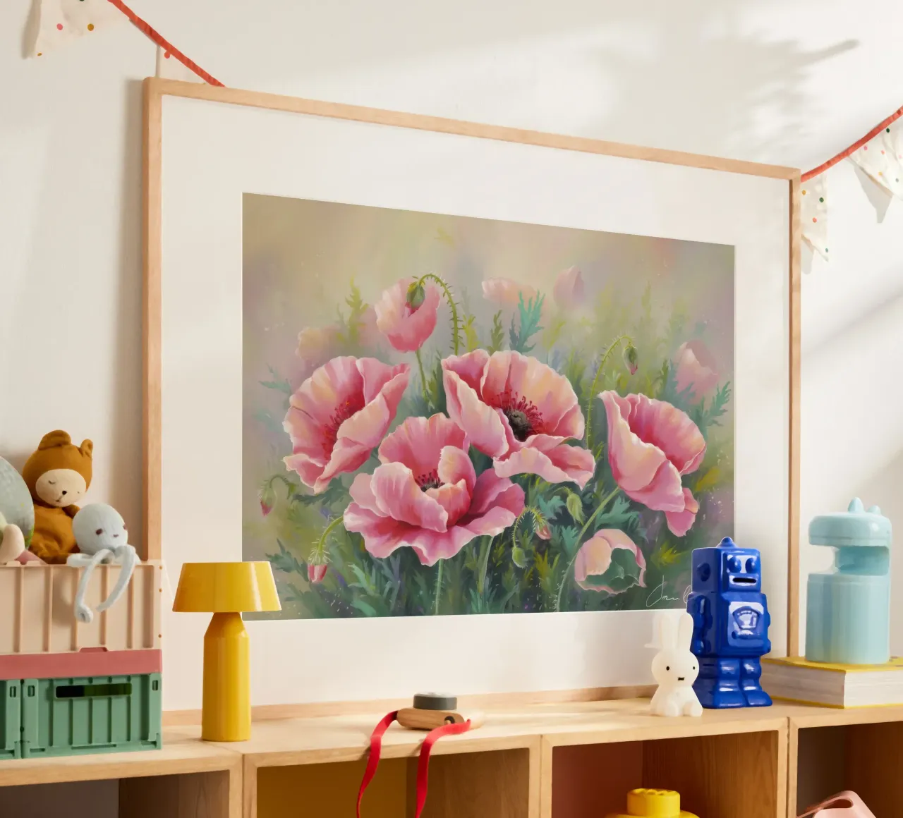 Papavero di velluto in fiore poster da Dream Spectrum