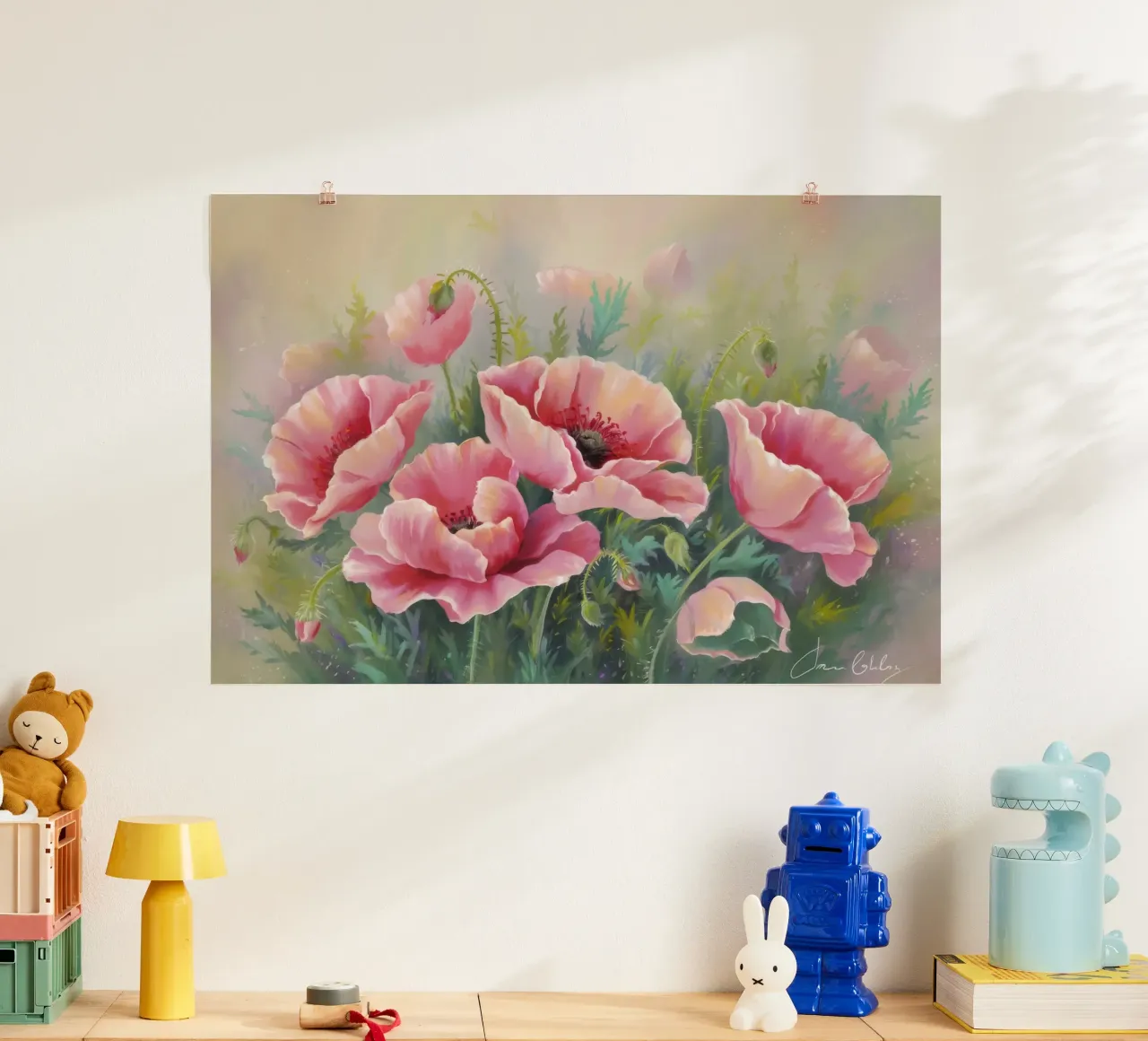 Papavero di velluto in fiore poster da Dream Spectrum