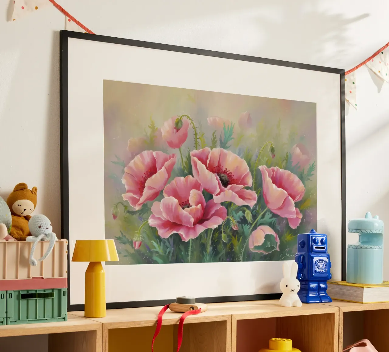 Papavero di velluto in fiore poster da Dream Spectrum