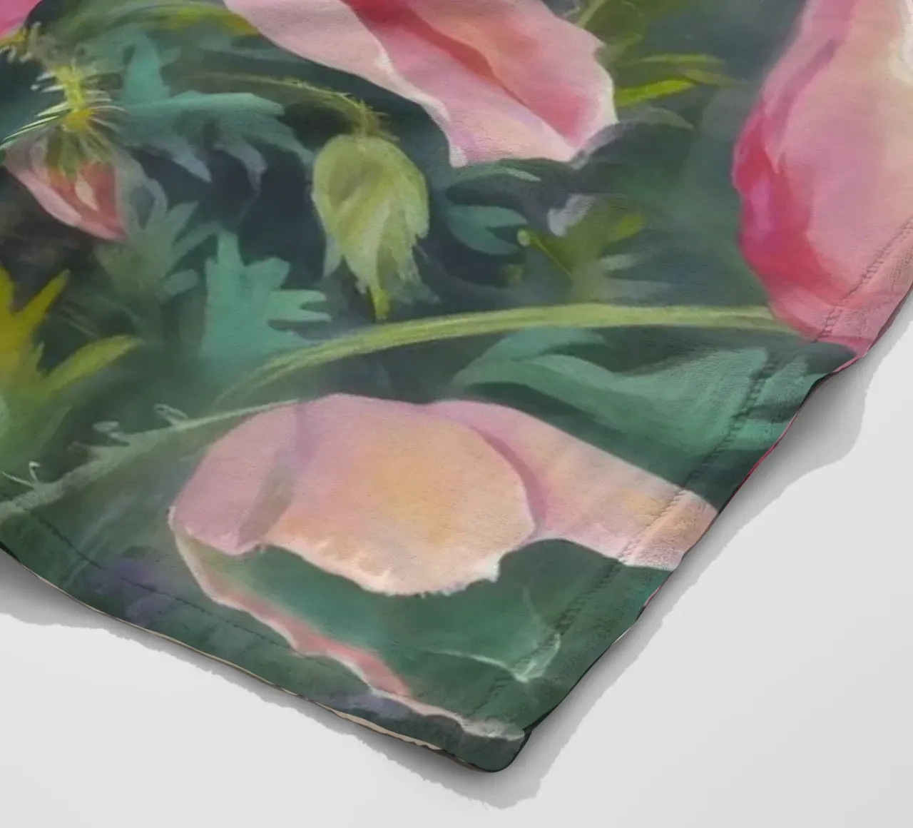 Papavero di velluto in fiore coperta in pile da Dream Spectrum