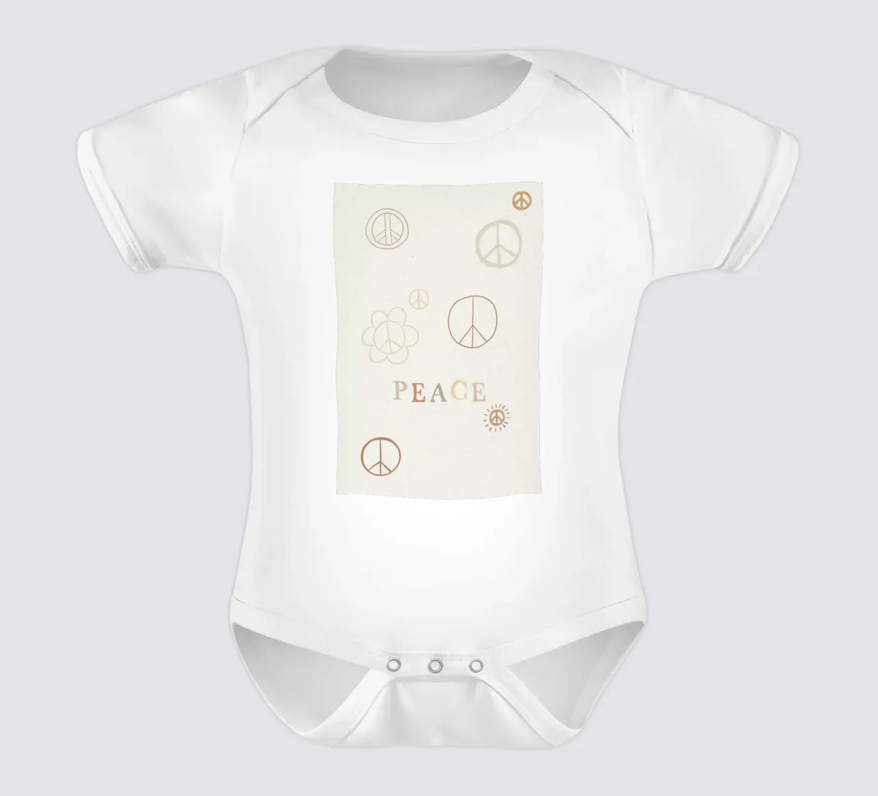 Peace Kurzarm Babybody von KRUTH DESIGN