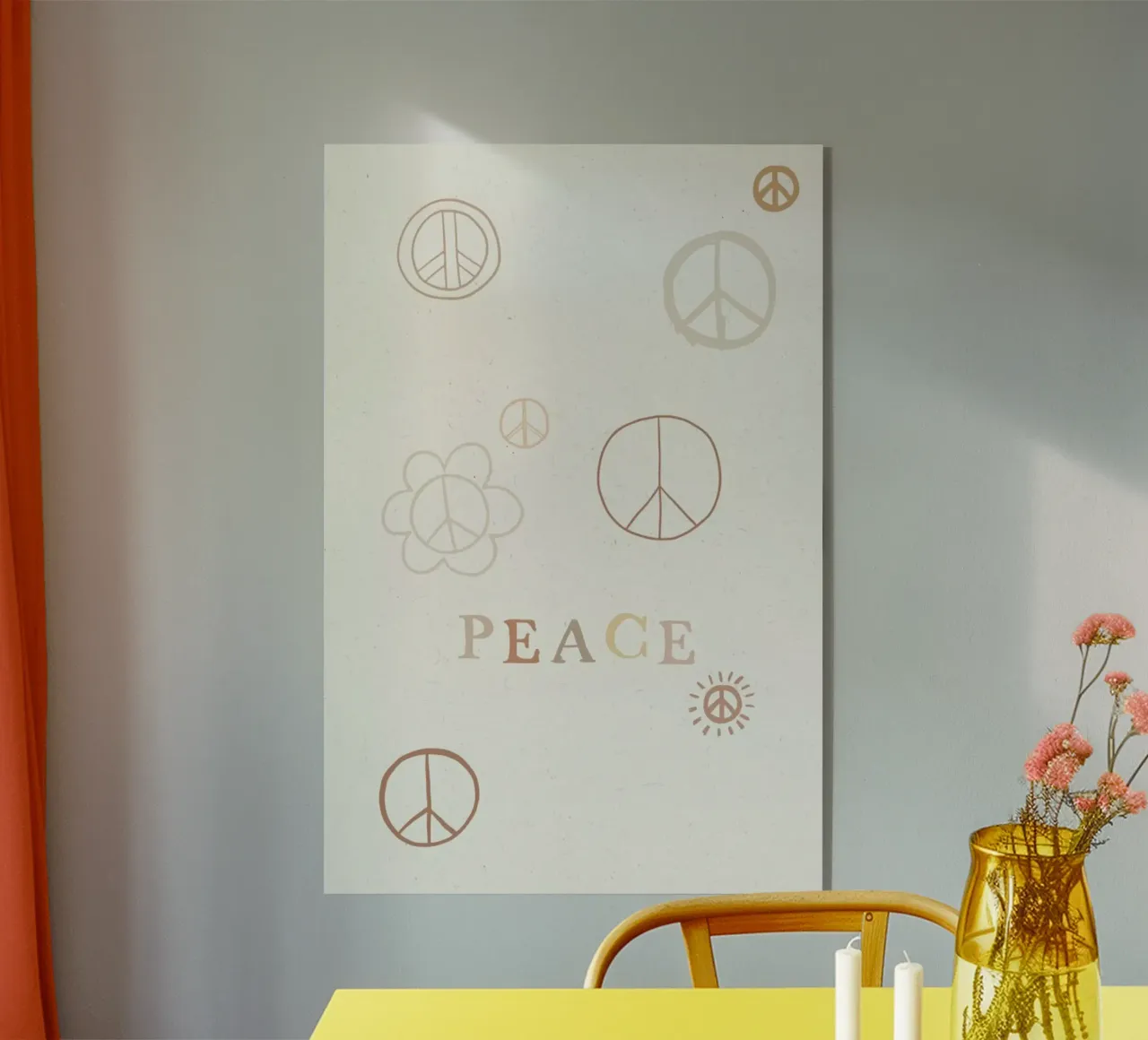 Peace acrylic glass by KRUTH DESIGN