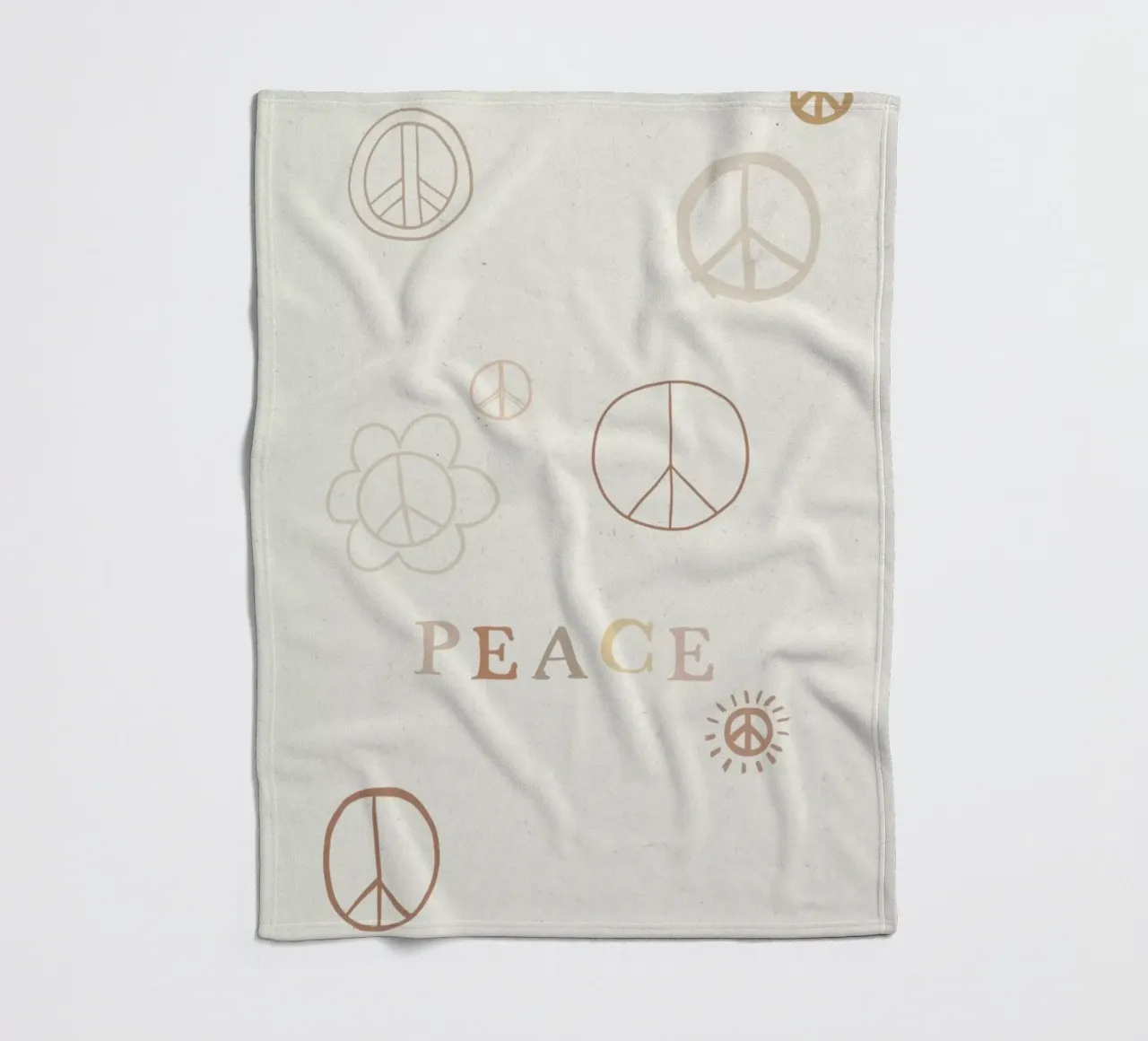 Peace manta de franela de KRUTH DESIGN
