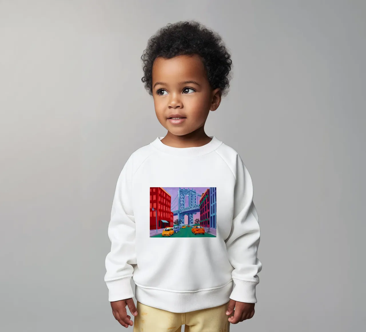 Manhattan Bridge View baby sweatshirt by Silk Palette