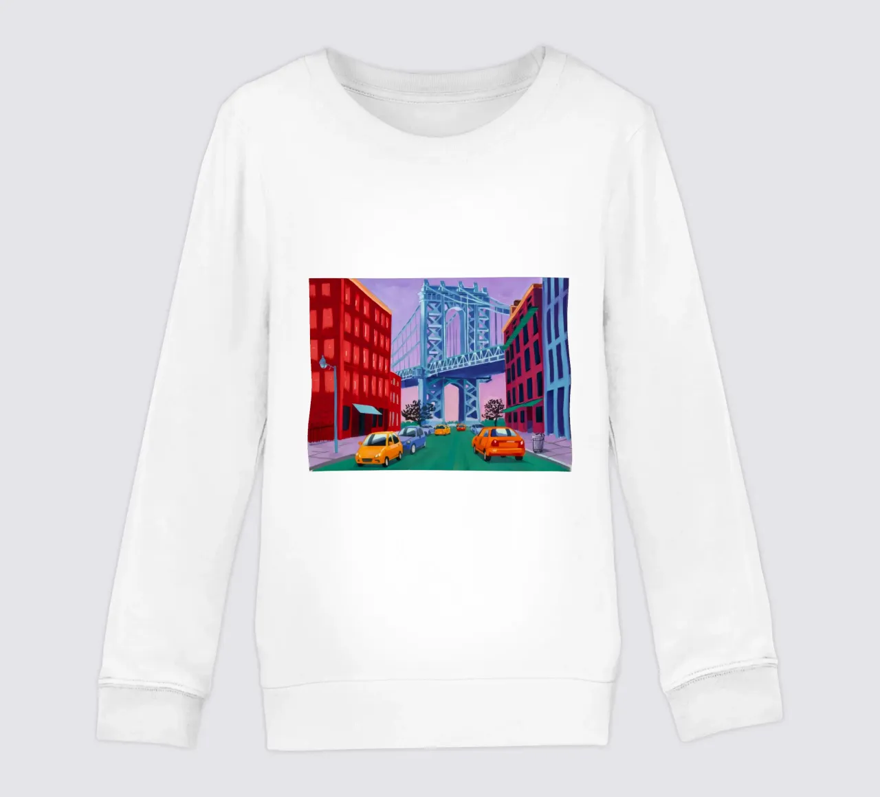 Manhattan Bridge View kids sweatshirt by Silk Palette