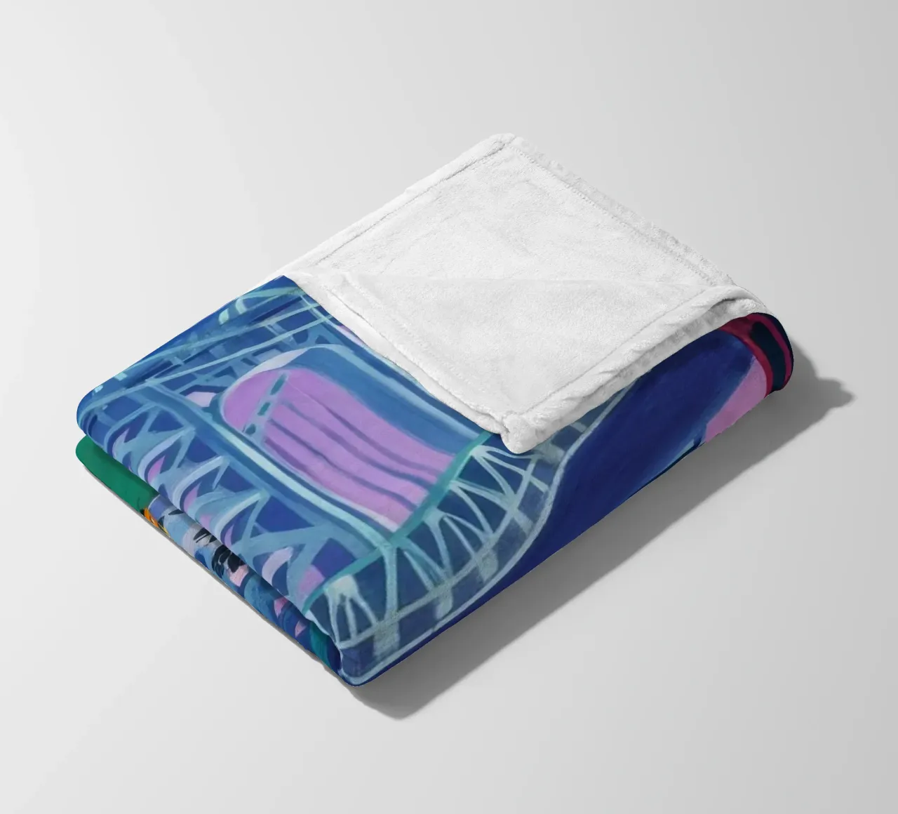 Manhattan Bridge View fleece blanket by Silk Palette