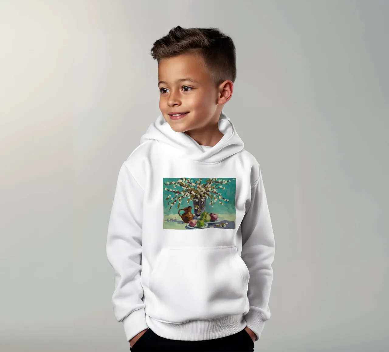 Algodón Manzana Simplicidad sudadera con capucha para niño de Celestial Harmony