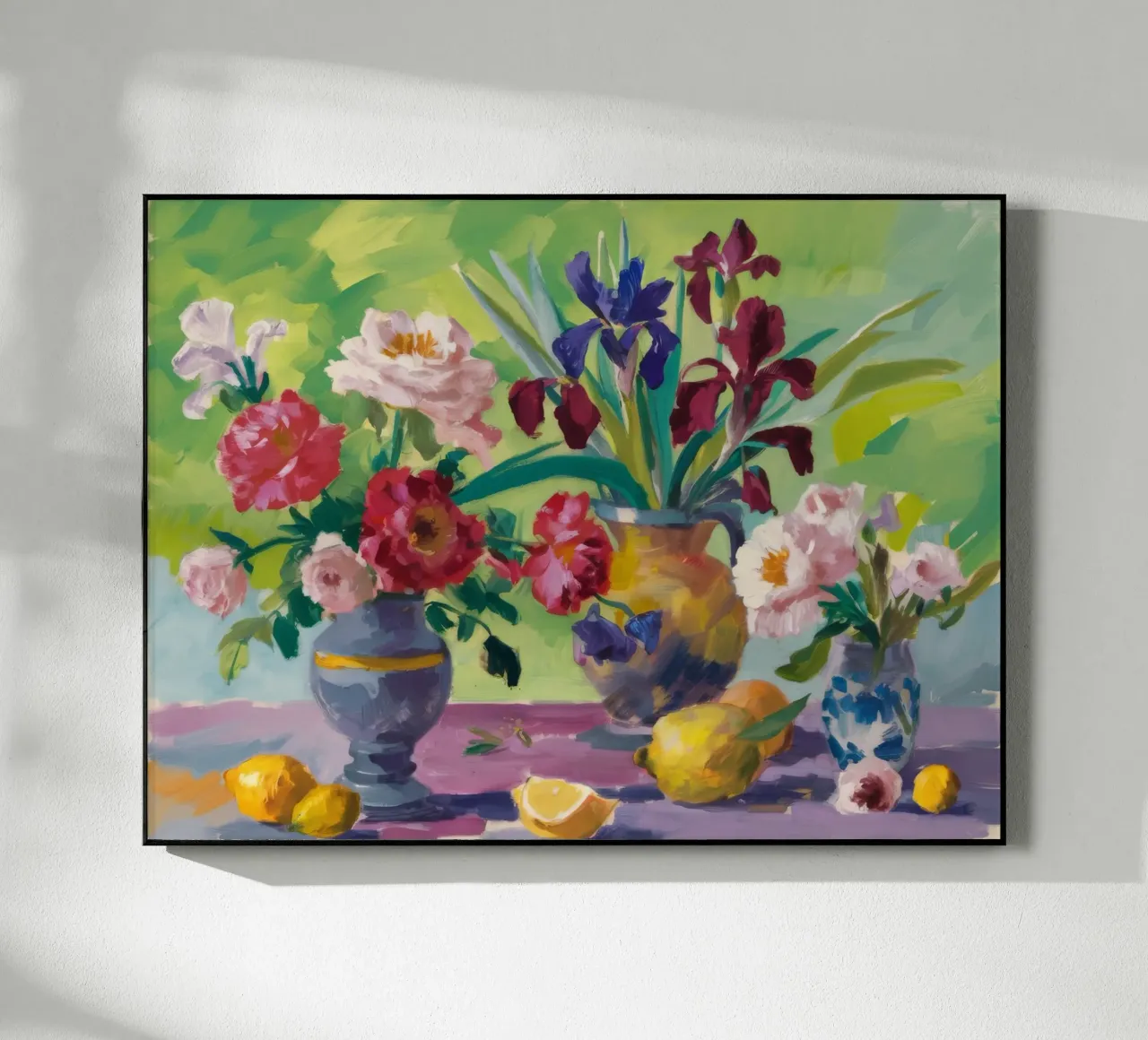 Medley di fiori cremisi plexiglass da Radiance Landscape