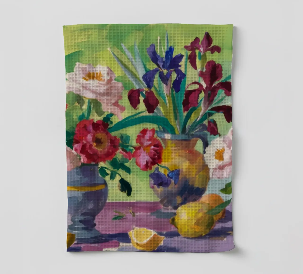 Medley di fiori cremisi canovaccio da cucina da Radiance Landscape