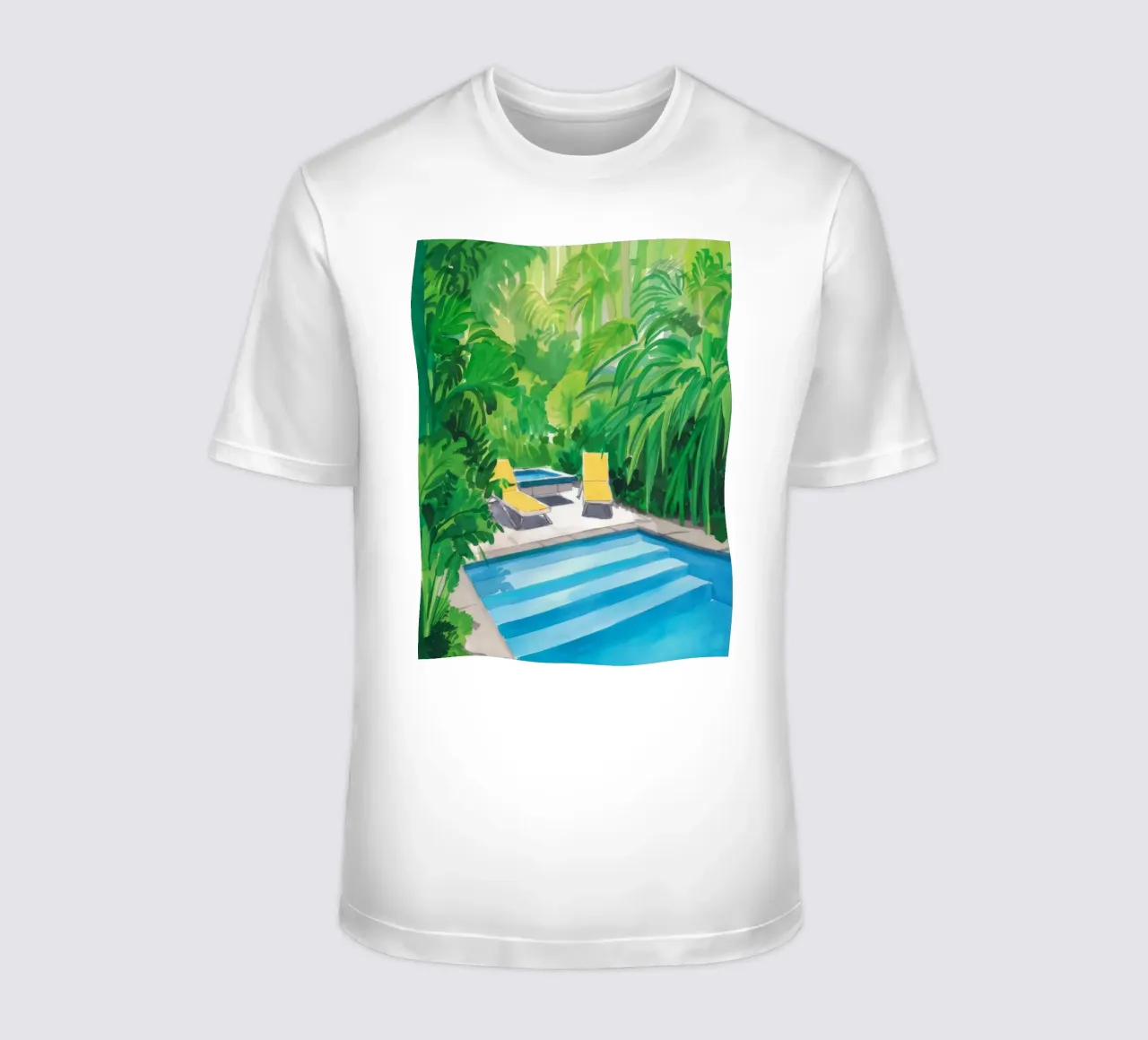 Verdant Pool Retreat t-shirt by Infinite Chroma