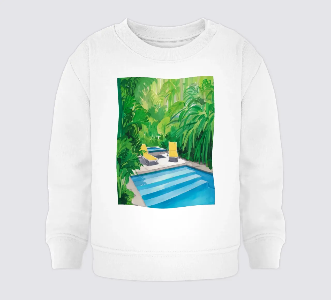 Verdant Pool Retreat baby sweatshirt by Infinite Chroma