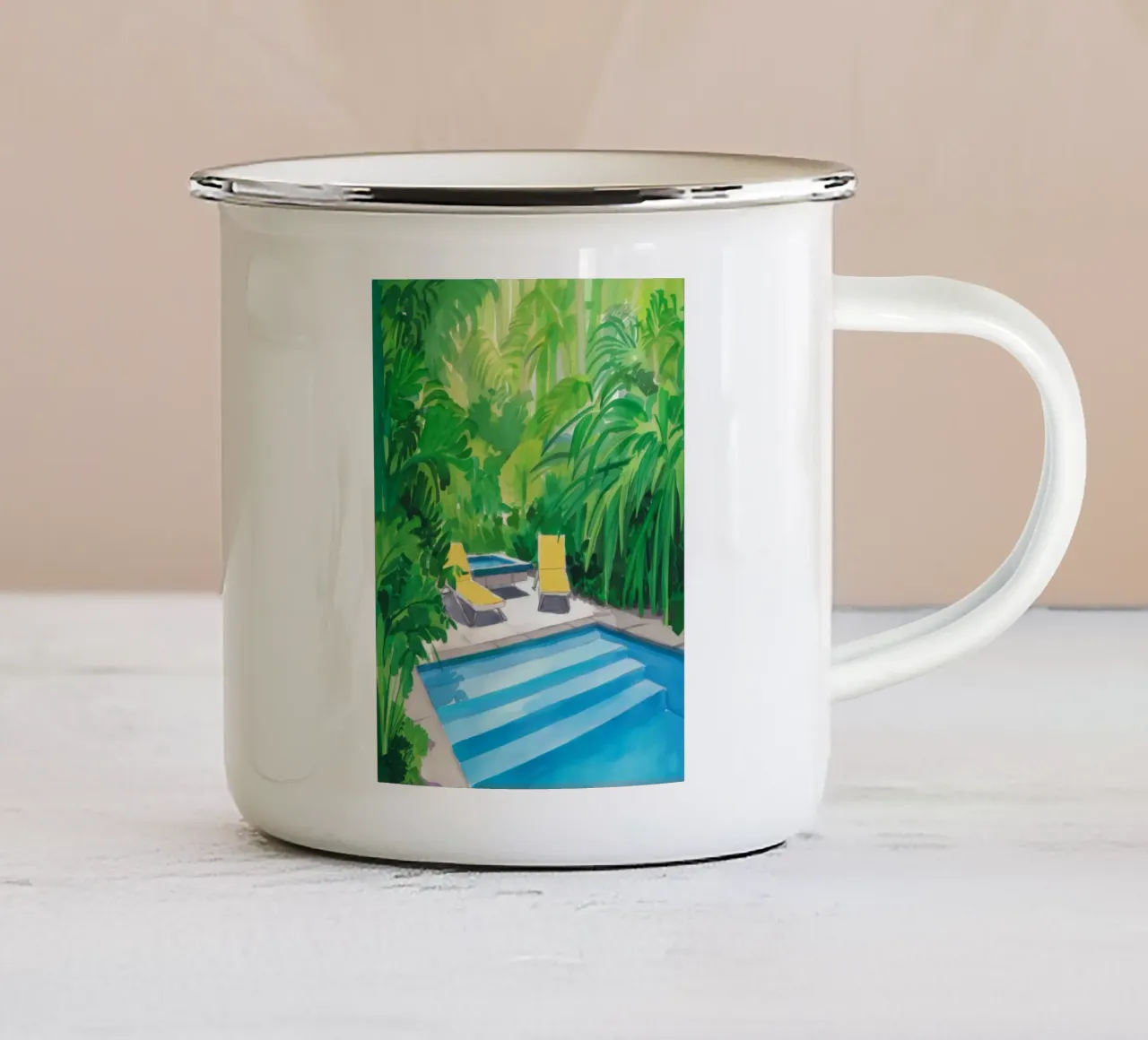 Ritiro in piscina Verdant tazza in smalto da Infinite Chroma