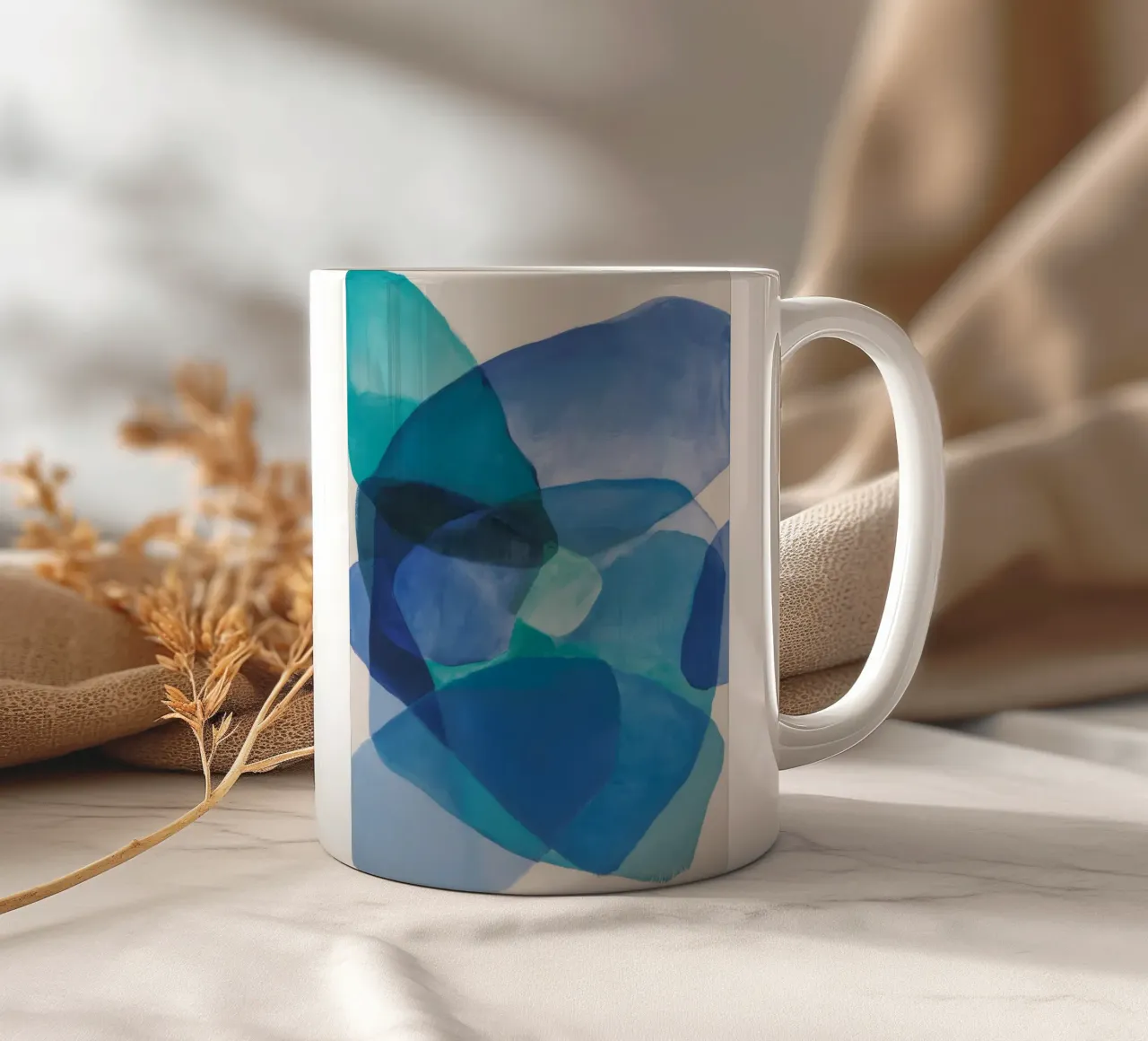 Frammento ceruleo a cascata tazza in ceramica da Vivid Reverie