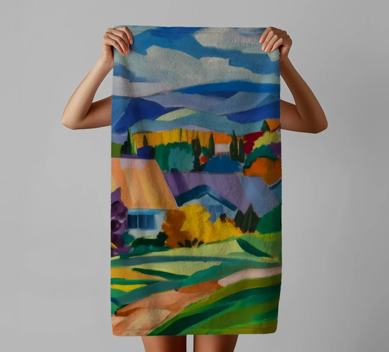 Homestead Sunset Path towel by Radiance Landscape