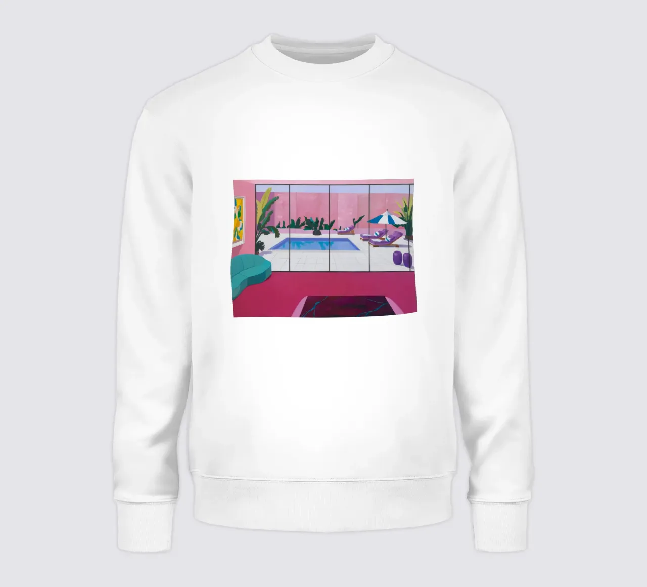 Azure Poolside Glückseligkeit Sweatshirt von Opal Strokes