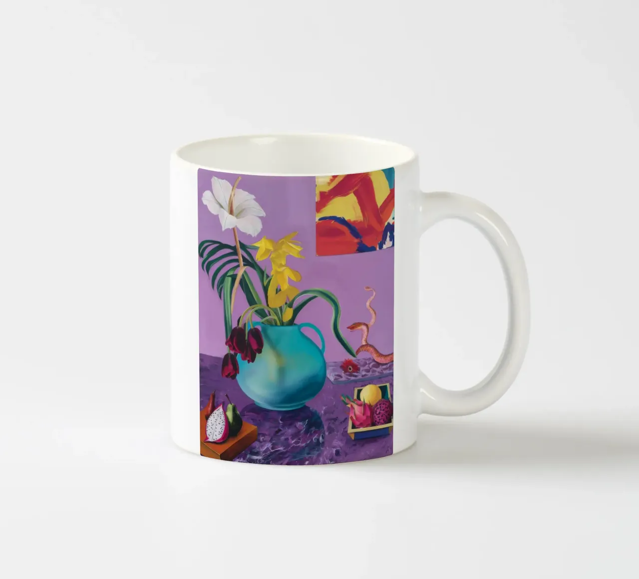 Tempo di fioritura del serpente tazza in ceramica da Opal Strokes