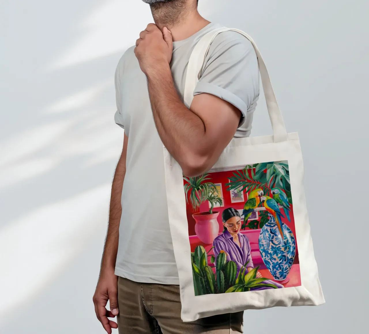 Crimson Tropics Dream tote bag by Infinite Chroma