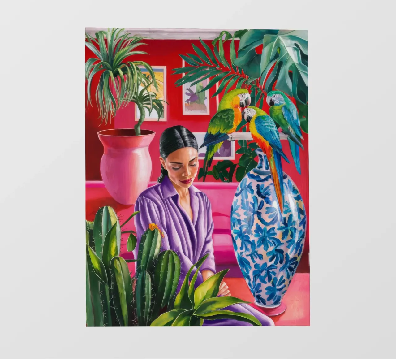 Sogno dei tropici cremisi telo in pvc da Infinite Chroma