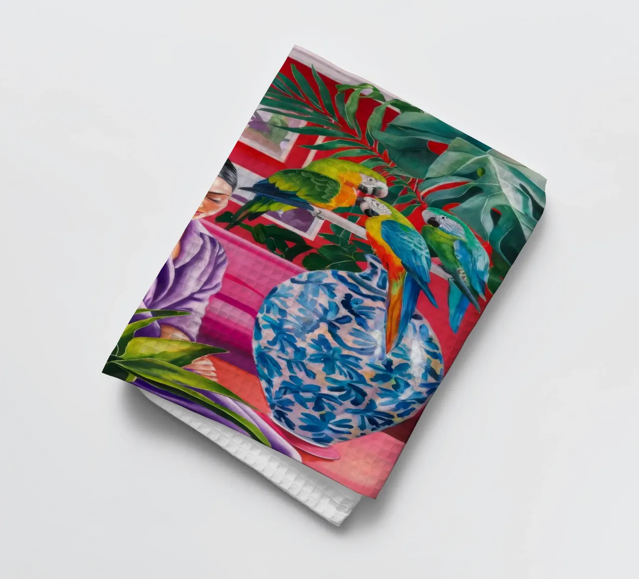 Crimson Tropics Dream tea towel by Infinite Chroma