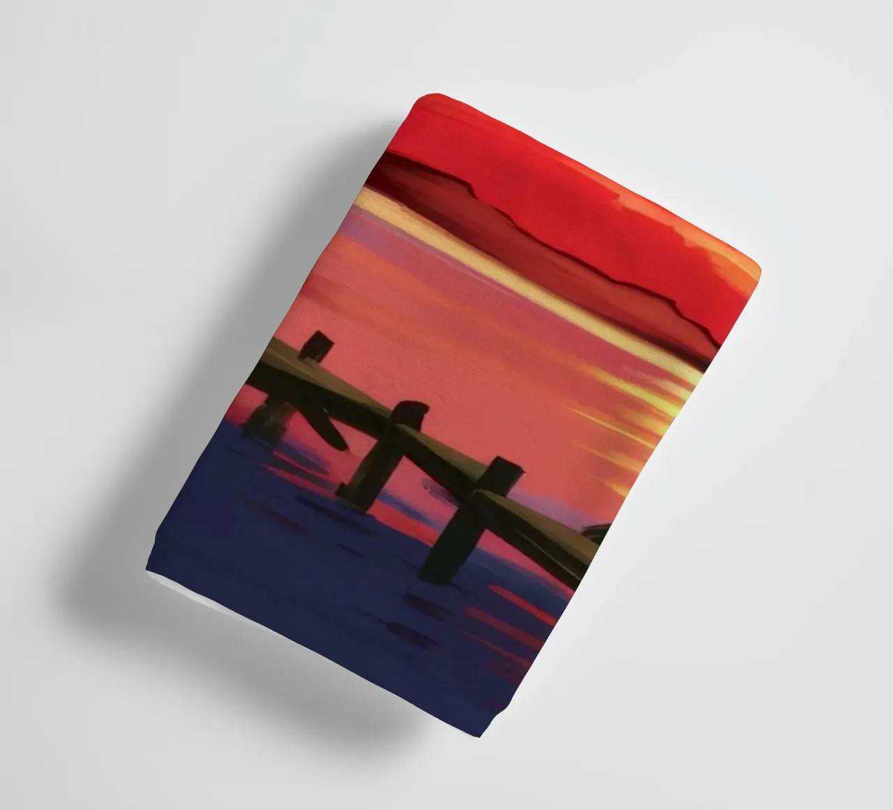 Darsena del tramonto cremisi asciugamano da bagno da Silk Palette