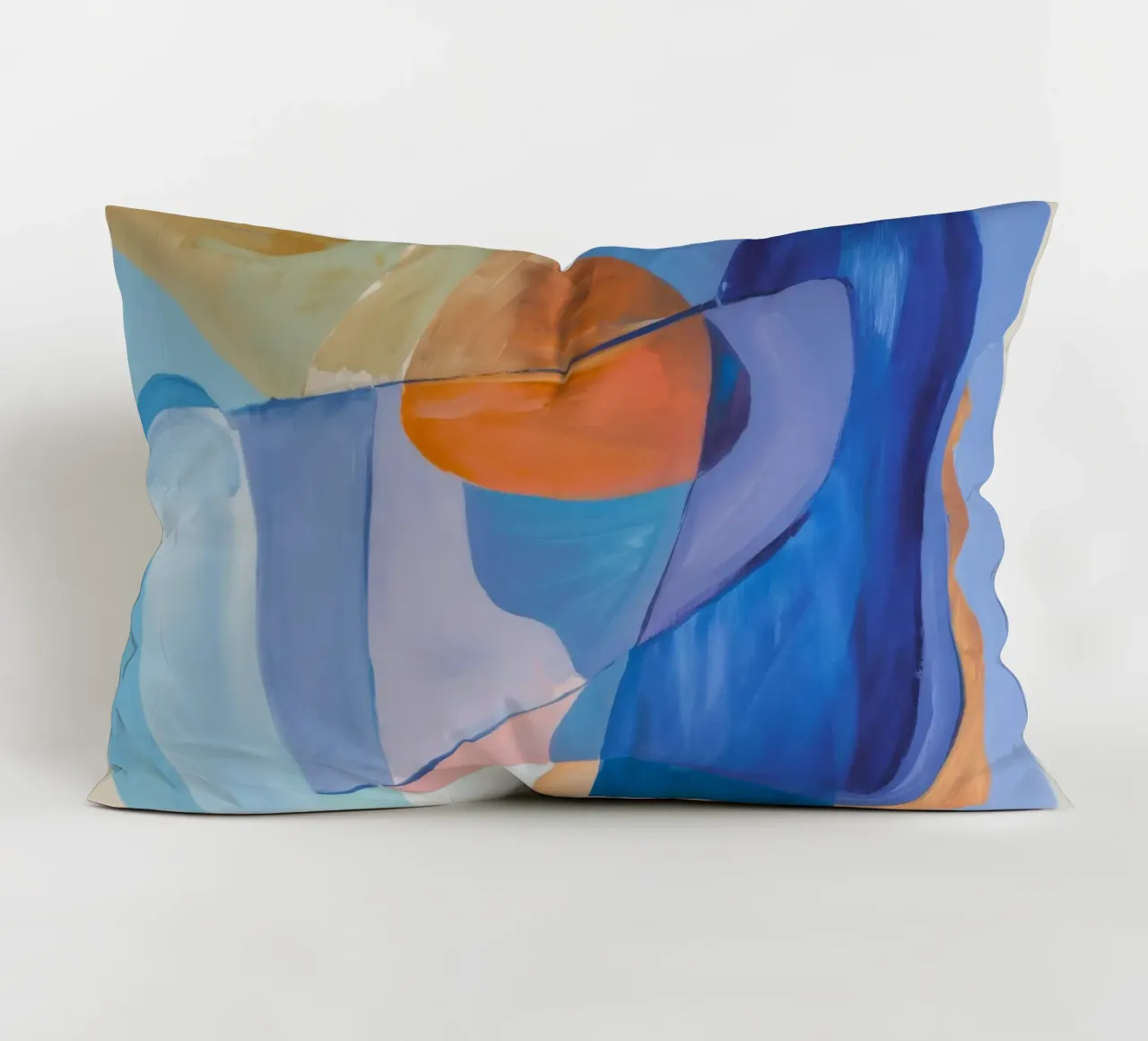 Azure Ember Flow decorative cushion by Vivid Reverie