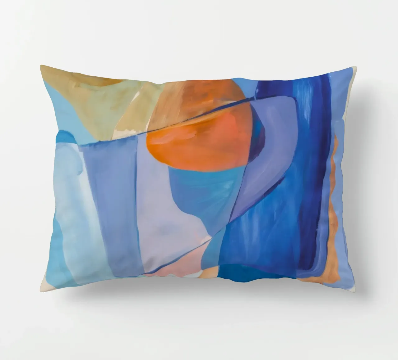 Azure Ember Flow decorative cushion by Vivid Reverie