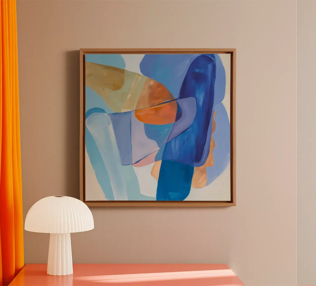 Flux d'Ember Azure toile avec Caisse américaine de Vivid Reverie