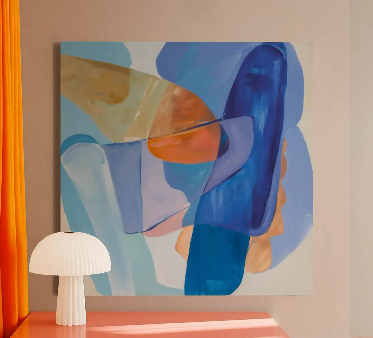 Flux d'Ember Azure toile avec Caisse américaine de Vivid Reverie