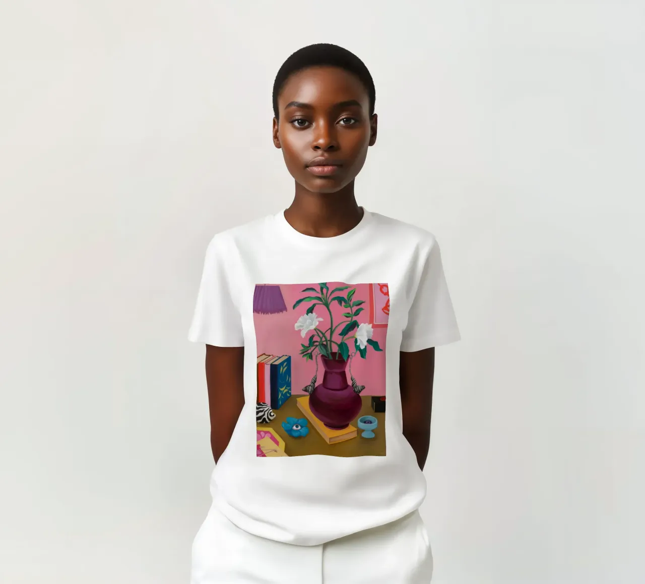 Studio sulla Gardenia cremisi t-shirt da Opal Strokes