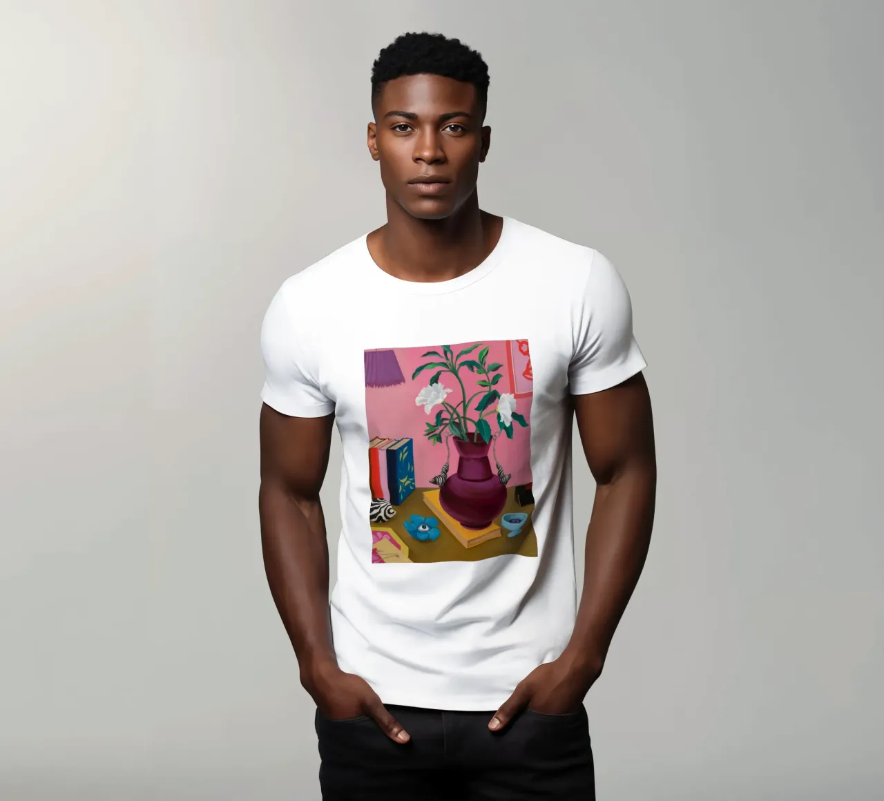 Studio sulla Gardenia cremisi t-shirt da Opal Strokes