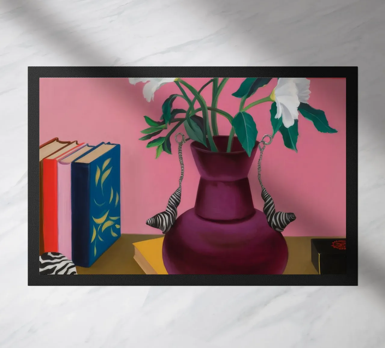 Studio sulla Gardenia cremisi zerbino da Opal Strokes
