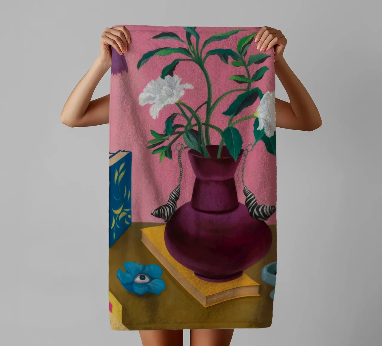 Studio sulla Gardenia cremisi asciugamano da bagno da Opal Strokes