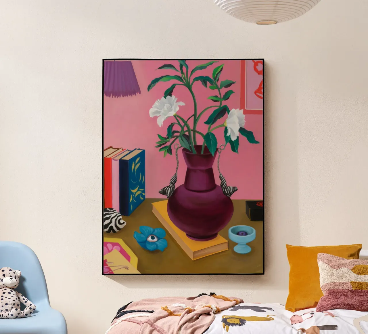 Studio sulla Gardenia cremisi plexiglass da Opal Strokes