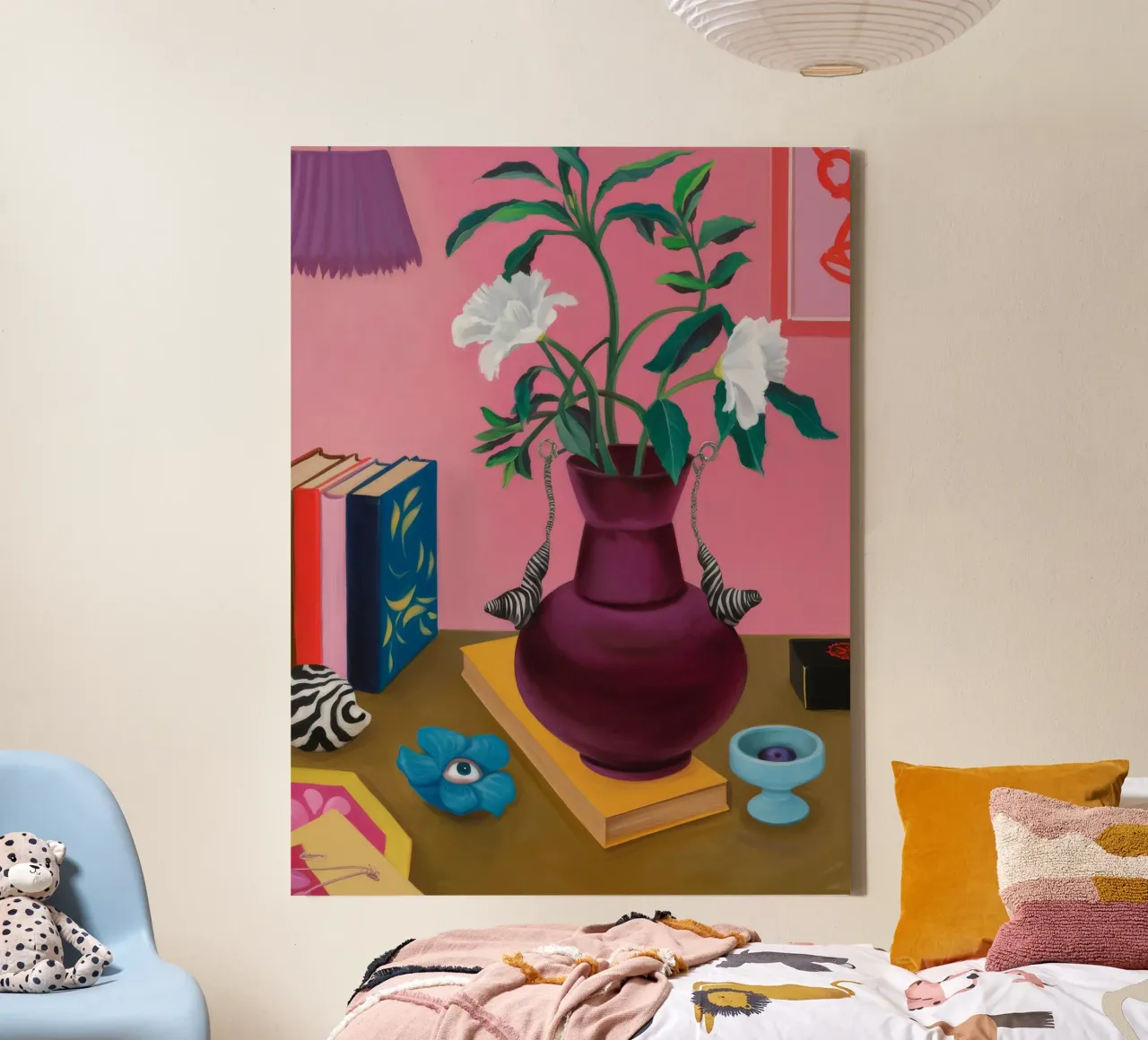 Studio sulla Gardenia cremisi tela da Opal Strokes