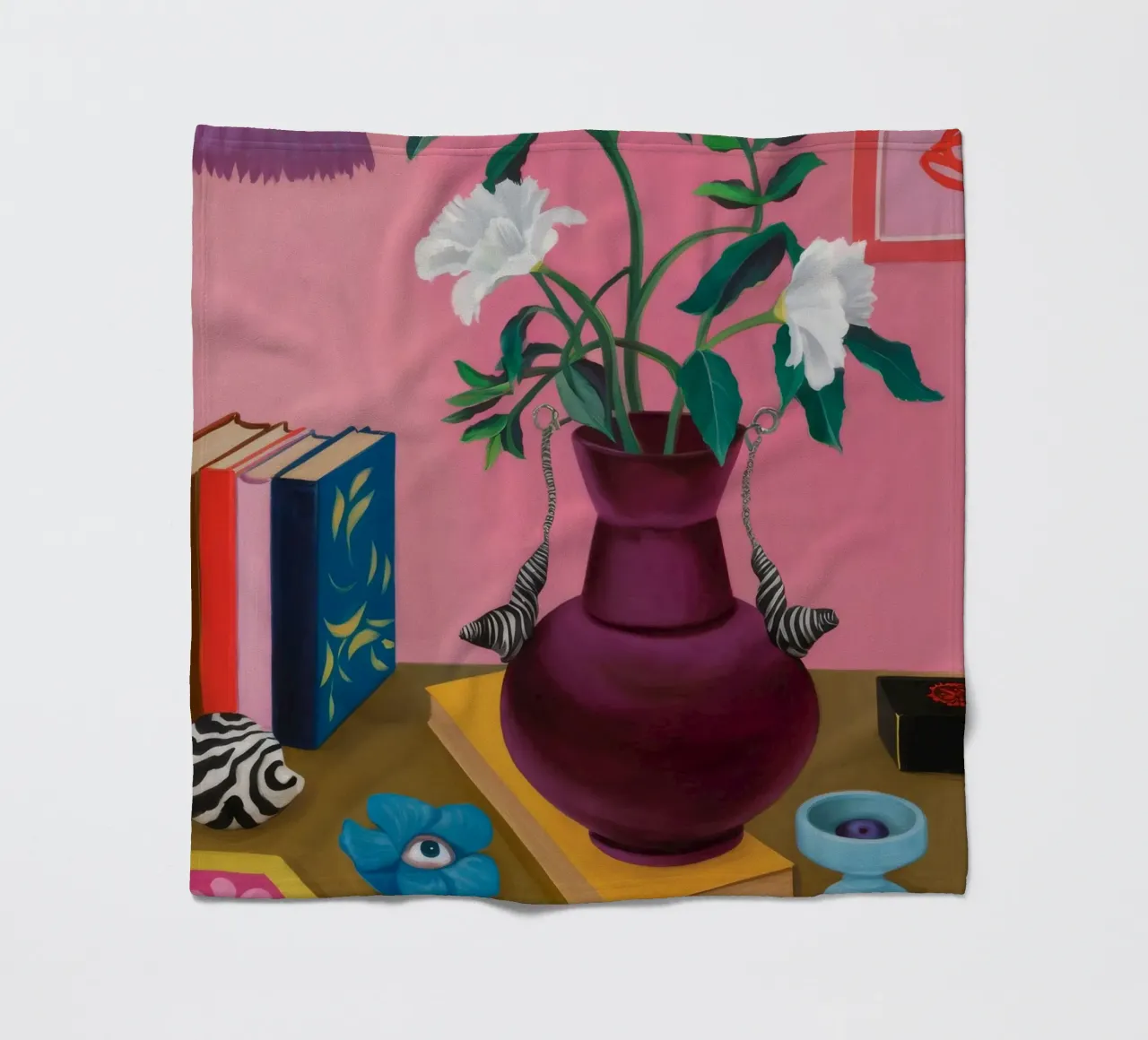 Studio sulla Gardenia cremisi coperta in pile da Opal Strokes