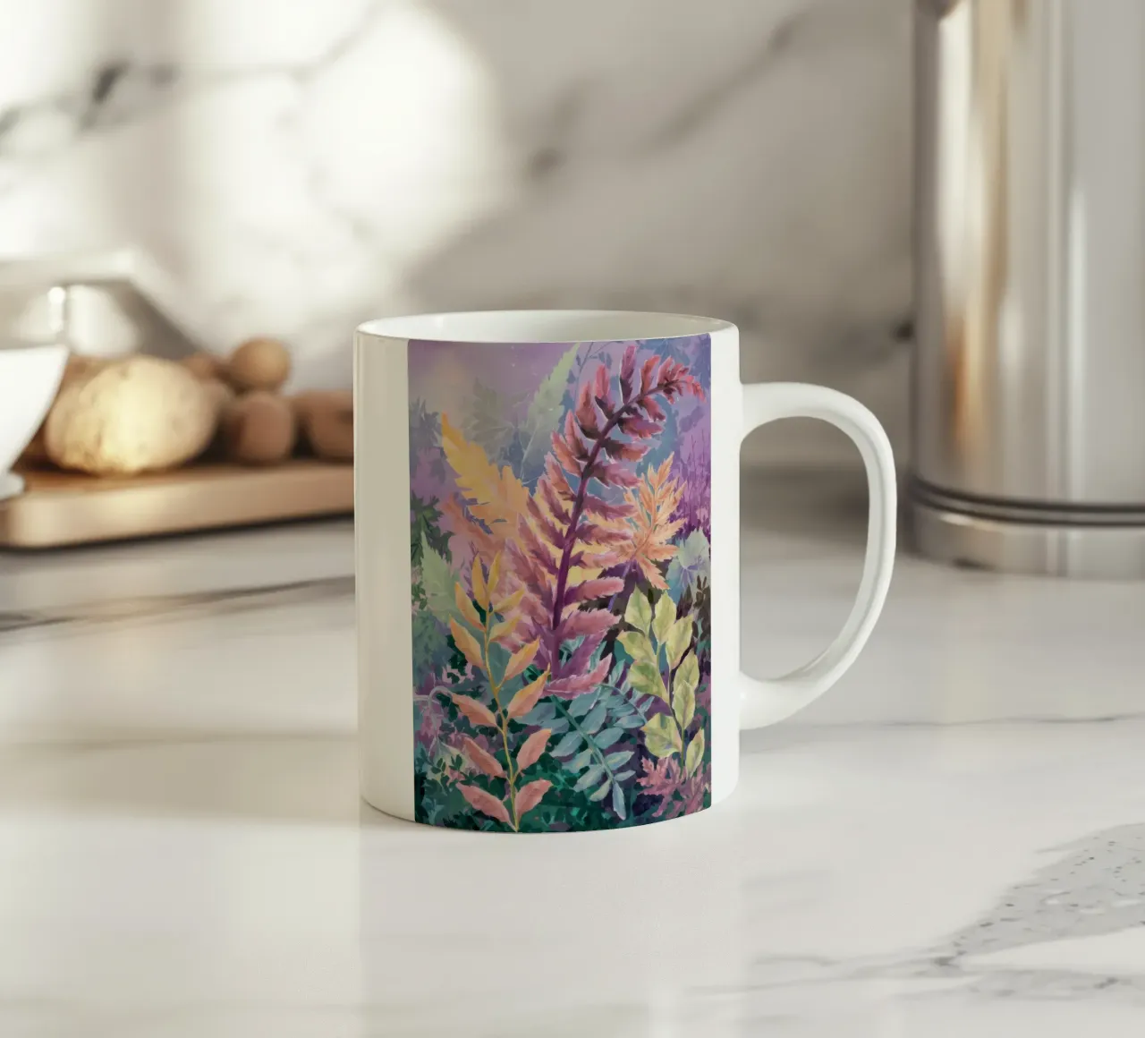 Il lussureggiante abbraccio di Fern tazza in ceramica da Dream Spectrum
